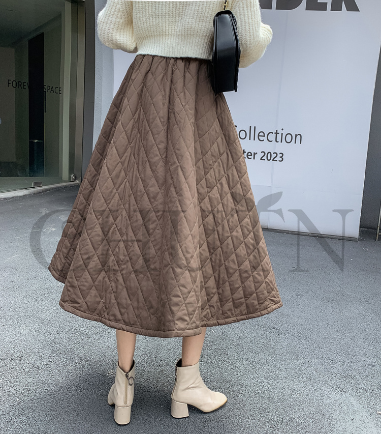 ダウンスカート中綿 スカートボロング ミモレ丈 膝下 キルティングスカート 入学式卒業式フレアスカート フスカートきれいめ Aライン 暖かい 中綿 