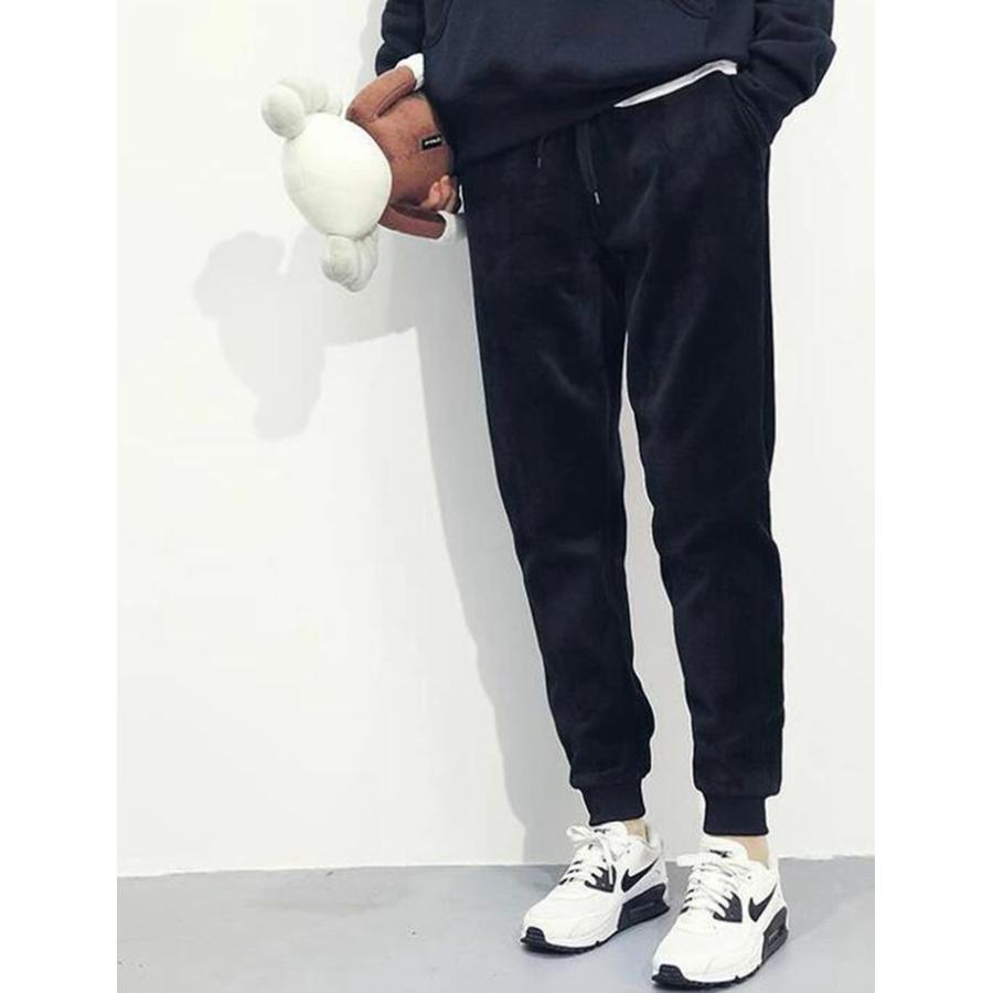 裏起毛 パンツ ジョガーパンツ レディース ボベロア 冬 秋 カジュアル ポケット付き 防寒 あたたかい ポケット あったか 秋冬 