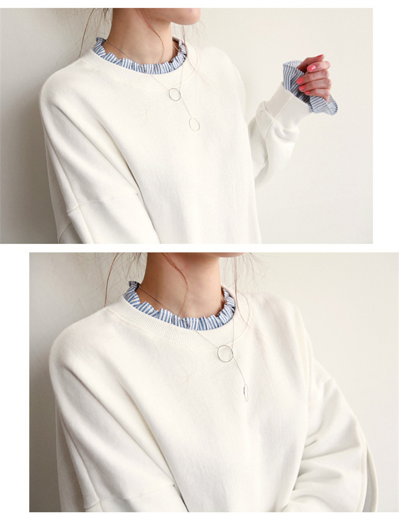 2023 秋冬新作和風大きいサイズルーズ長袖トレーナーレディースラウンドネック薄手ジャケットトップ  