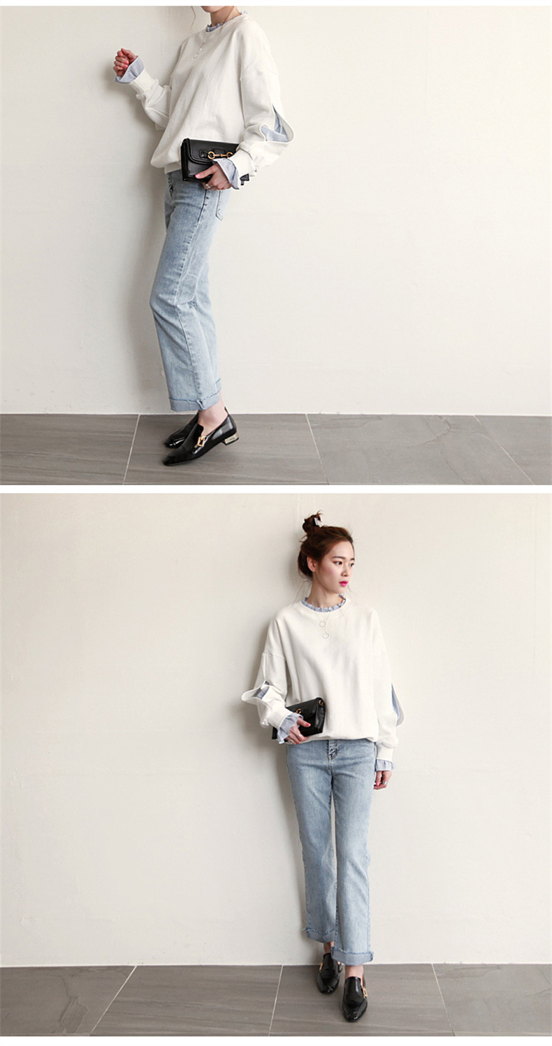 2023 秋冬新作和風大きいサイズルーズ長袖トレーナーレディースラウンドネック薄手ジャケットトップ  