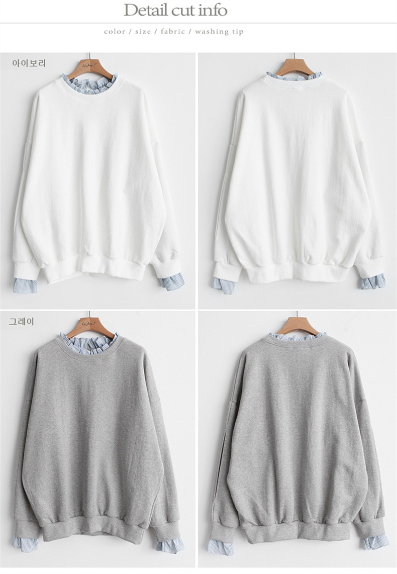 2023 秋冬新作和風大きいサイズルーズ長袖トレーナーレディースラウンドネック薄手ジャケットトップ  