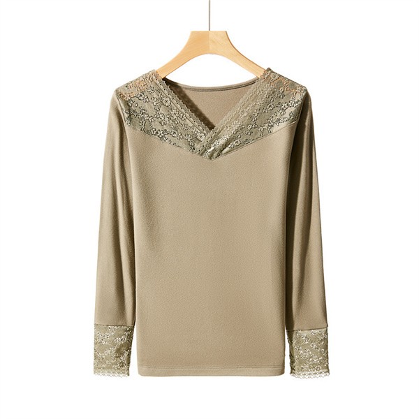 レース トップス レース ブラウス 総レース 立ち襟 ファッション 韓国 無地 シースルー 長袖 トップスVネック インナー レディース 