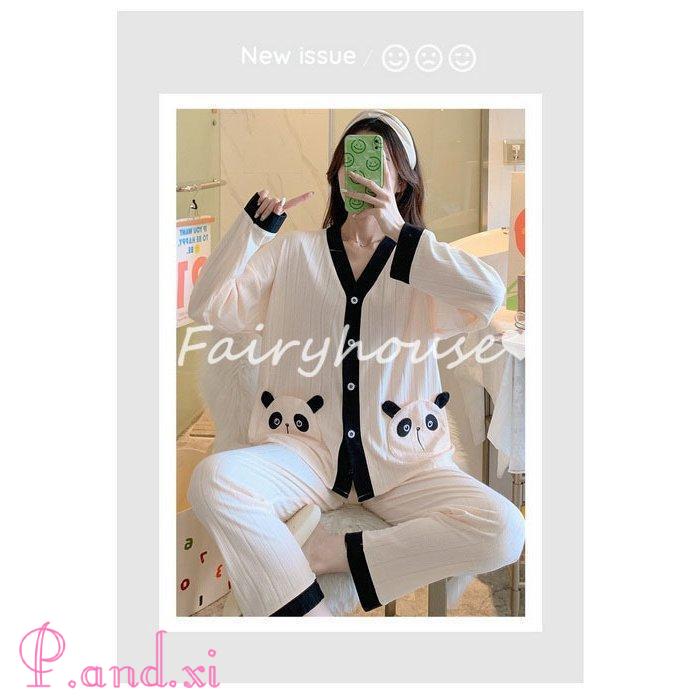 パジャマ ルームウェア レディース 秋冬 長袖 パジャマ 綿100％ルームウェア 部屋着 韓国風 ロングパンツ上下セット 秋パジャマ 可愛いパジャマ 女性 前開き 