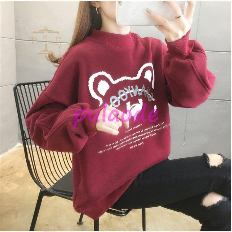 レディース 裏起毛 ボア ニット レイヤード風 ゆったり 冬 秋 シンプル カジュアル アウター 楽ちん ハイネック 冬 暖か 