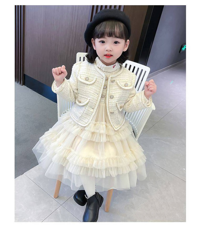 スーツ 女の子 ワンピース 入園 入学式 卒園式 ツイード キッズ 長袖 チュールスカート 上着 きれいめ 卒業式 フォーマル 結婚式 子供 子供服 おしゃれ 小学生 