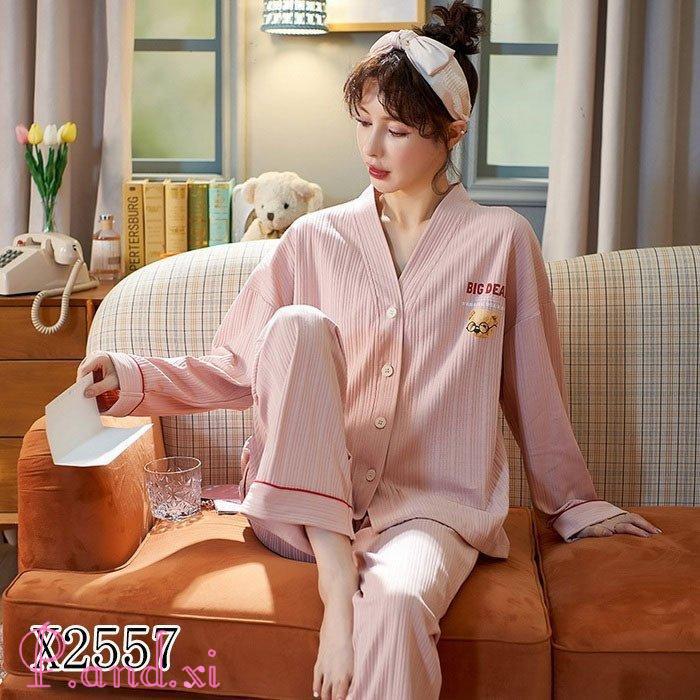 パジャマ ルームウェア レディース 秋冬 長袖 パジャマ 前開き 13色 綿ルームウェア ロングパンツ上下セット 部屋着 可愛いパジャマ 女性 韓国風 秋パジャマ 