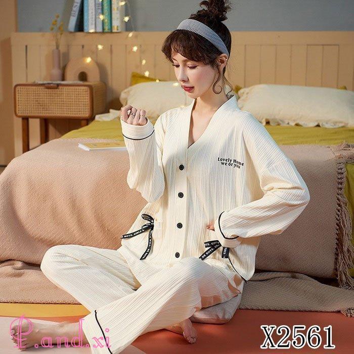 パジャマ ルームウェア レディース 秋冬 長袖 パジャマ 前開き 13色 綿ルームウェア ロングパンツ上下セット 部屋着 可愛いパジャマ 女性 韓国風 秋パジャマ 
