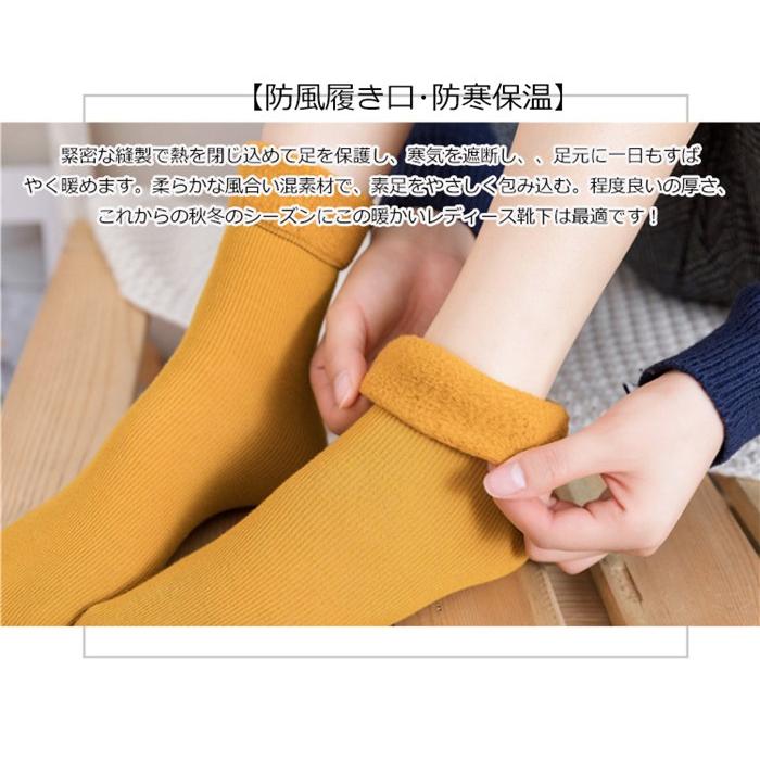 靴下 5足組 あったか靴下 吸湿 発熱 抗菌 裏パイル 靴下 保温 22.5CM-25.0CM くつした レディース ソックス 防臭 