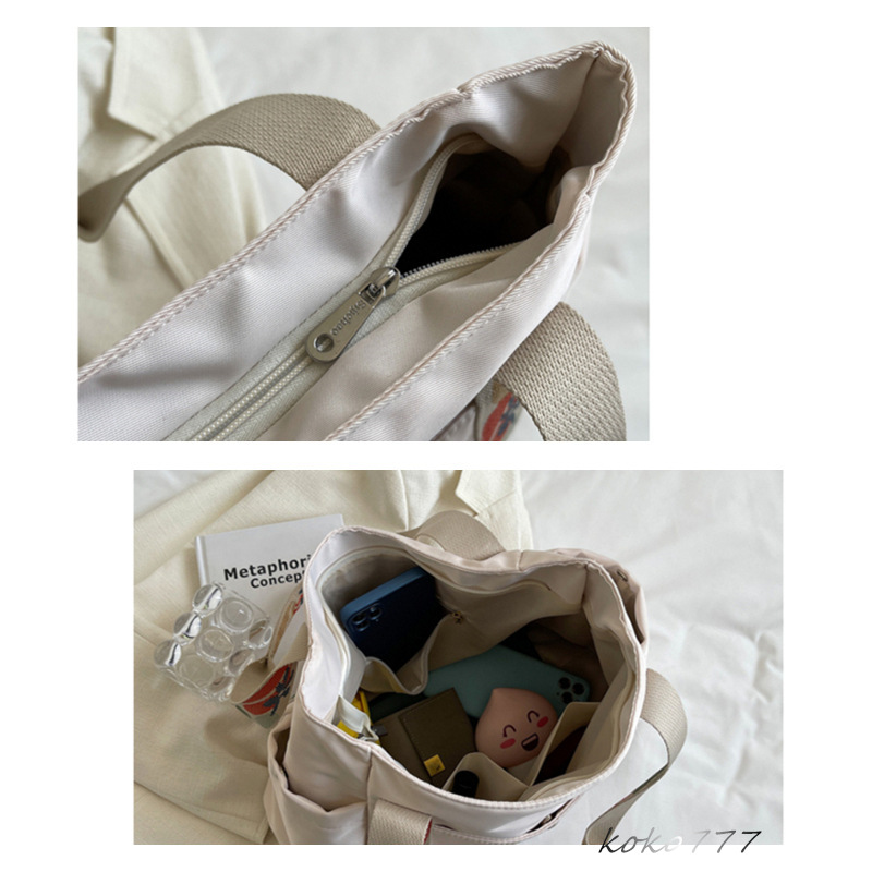 バッグ レディースかばん トートバッグ ショルダーバッグ ハンドバッグ カジュアル 通勤オシャレ カバン 布鞄 通学 スクール 女子 チャック 