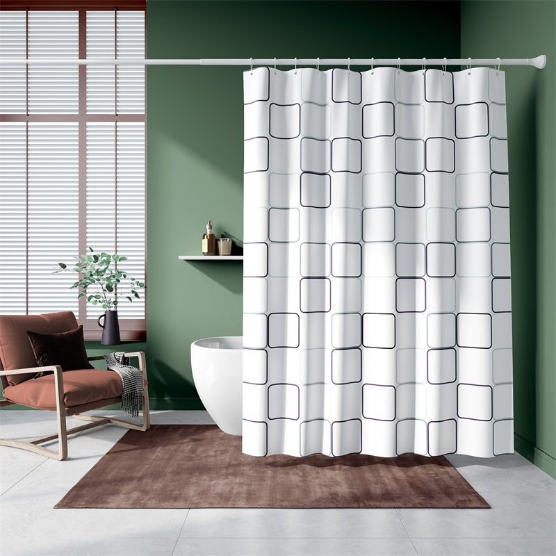 送料無料 シャワーカーテン おしゃれ カーテンリング付き 防水 防カビ 幅180CM 目隠し 仕切り 丈200CM 子供部屋 ユニット浴室 洗面所玄関 押し入れ 