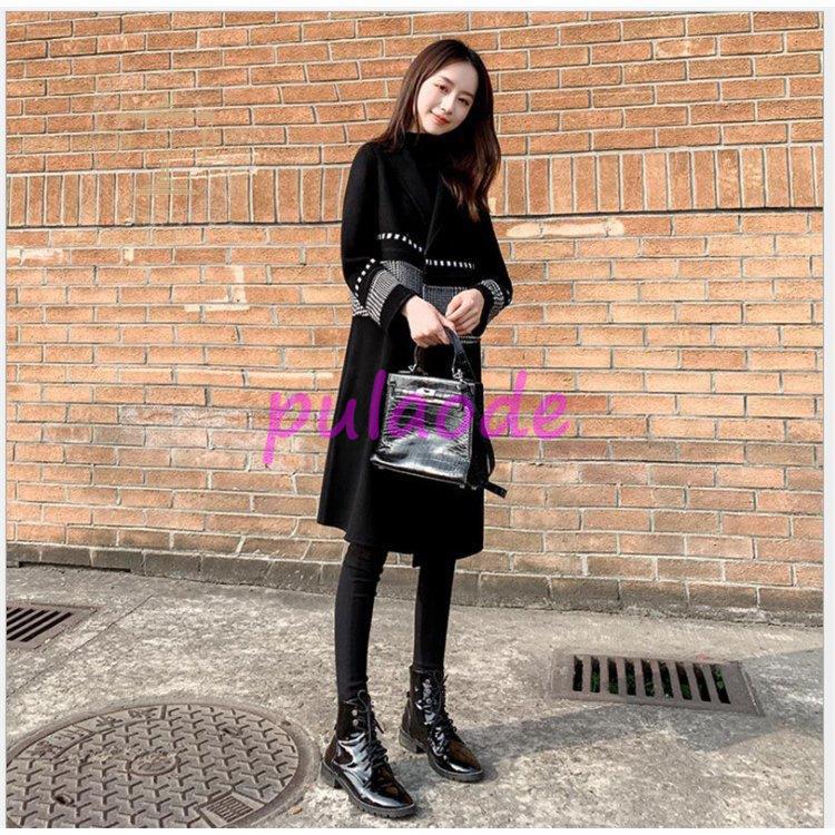 ロング チェスターコート大きいサイズ レディース コート アウター タック 黒 ストレッチ ラック 軽量 チ秋 おしゃれ 防寒 冬 ロング ポケット 