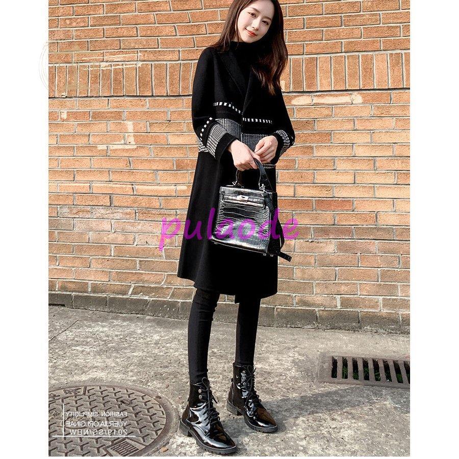 ロング チェスターコート大きいサイズ レディース コート アウター タック 黒 ストレッチ ラック 軽量 チ秋 おしゃれ 防寒 冬 ロング ポケット 