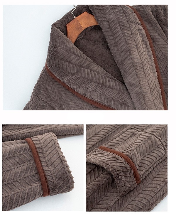 ペアパジャマ 冬 バスローブ メンズ レディース 男女兼用 パジャマ 女性 厚手 男性 防寒 ナイトガウン お風呂上り 暖かい ロング 部屋着 カップル タオル地 