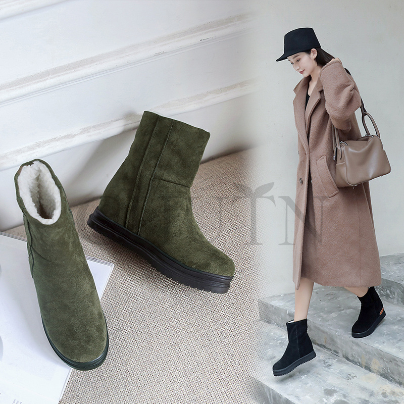 ショートブーツレディース ブーティー 防寒5CMヒールショートブーツ内ボア 走れる 短靴 美脚インヒール 50代 秋冬ショートブーツ大きいサイズ 30代40代 おしゃれ
