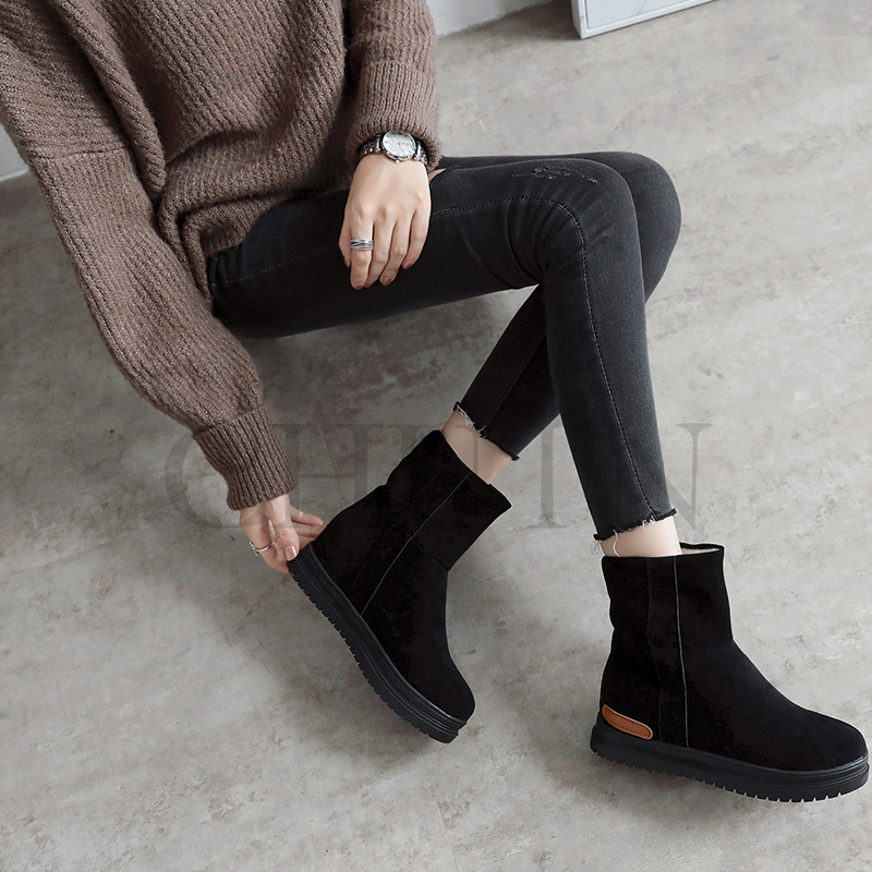 ショートブーツレディース ブーティー 防寒5CMヒールショートブーツ内ボア 走れる 短靴 美脚インヒール 50代 秋冬ショートブーツ大きいサイズ 30代40代 おしゃれ