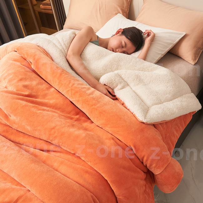 掛け布団 毛布布団 新作 秋冬 厚手 2層構造 おしゃれ 冷房対策 暖かい 寝具 ふわふわ 毛布 洗える 保温 かわいい あったか 冷え取り もこもこ 