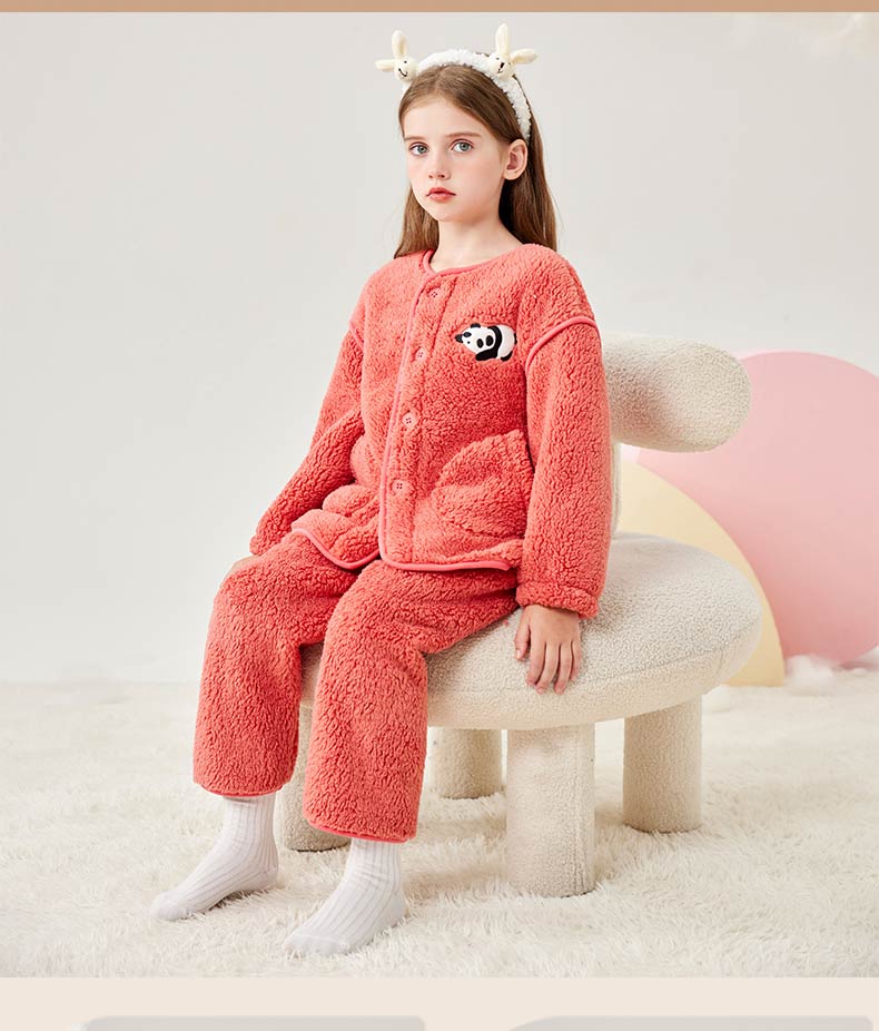 着る毛布パジャマ キッズ 子供用 前開き ボアパジャマ 男の子 長袖 部屋着 女の子 キッズパジャマ 3点セット 子供服 ジュニア服 