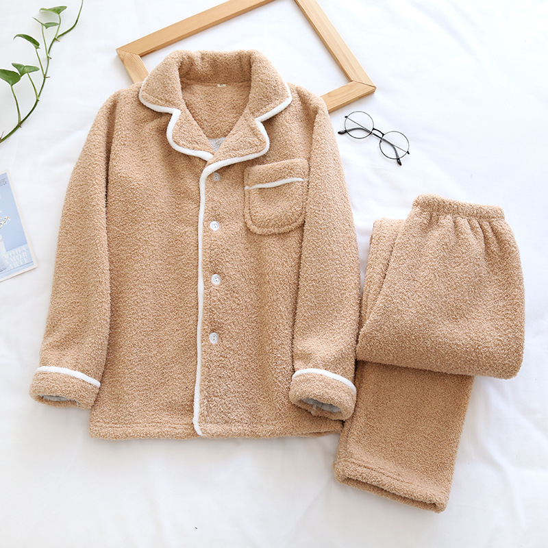 ルームウェア パジャマ メンズ 冬用 モコモコ パジャマ 上下セット前開き 長袖 ナイトウェア あったか 暖かい 柔らかい 部屋着 寝間着 厚手 おしゃれ 防寒 