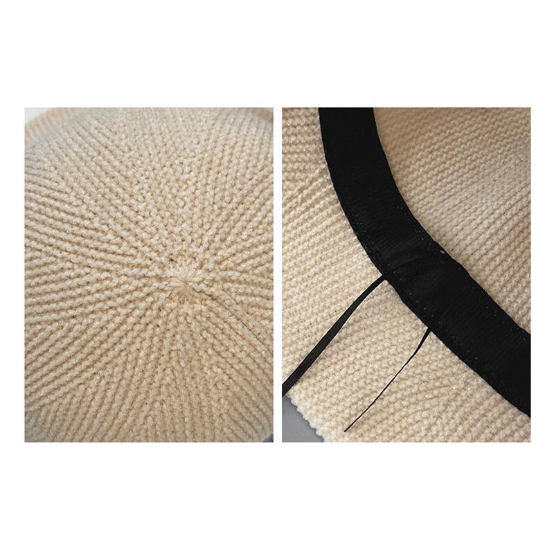 ニット帽 つば広帽子 レディース バケットハット ボアハット 外出用 秋冬 小顔効果 オシャレ 外出用 おしゃれ 暖かい 防寒対策 保温 