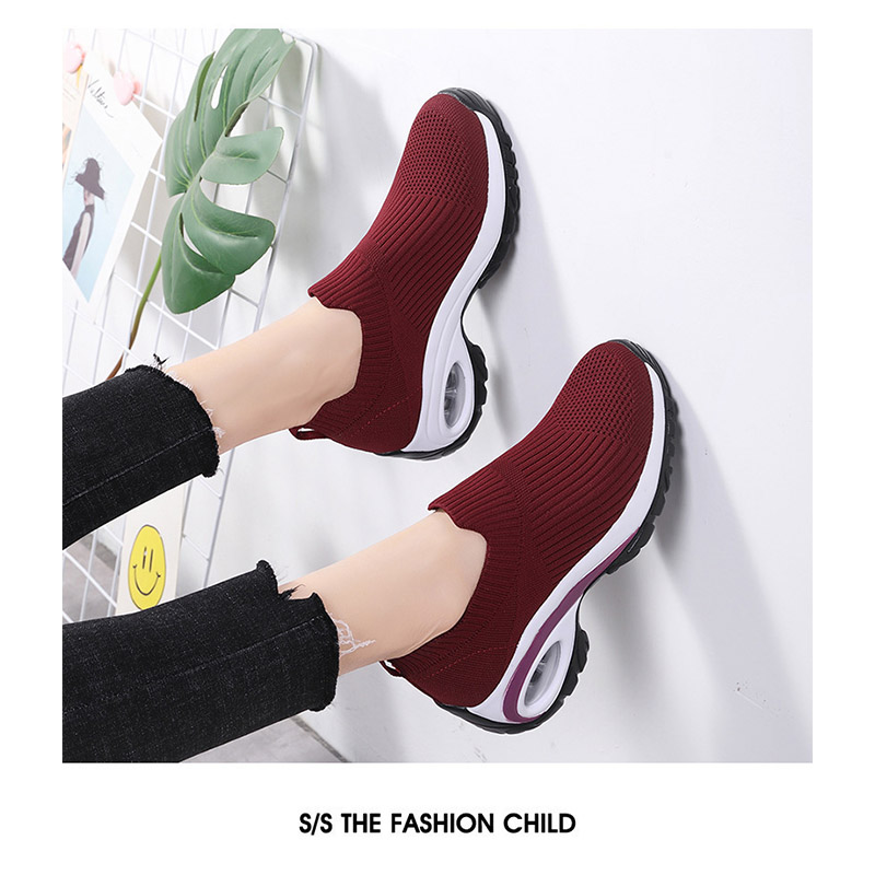 厚底スニーカー スリッポン レディース 軽量 エアクッション ナース着脱簡単 コンフォート紐なし 滑り止め ウォキング美脚 