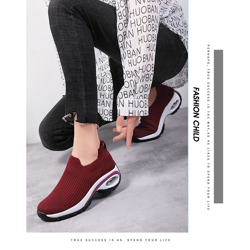 厚底スニーカー スリッポン レディース 軽量 エアクッション ナース着脱簡単 コンフォート紐なし 滑り止め ウォキング美脚 