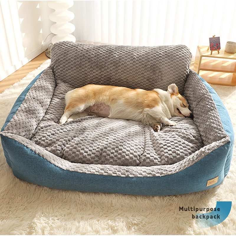 ペットベッド 猫犬用 ソファ ペット用寝袋 犬猫兼用 あごのせ 滑り止め 犬のベッド もこもこ 犬ベッド ふわふわ かわいい 暖かい 洗える 犬 猫ベッド 保温 