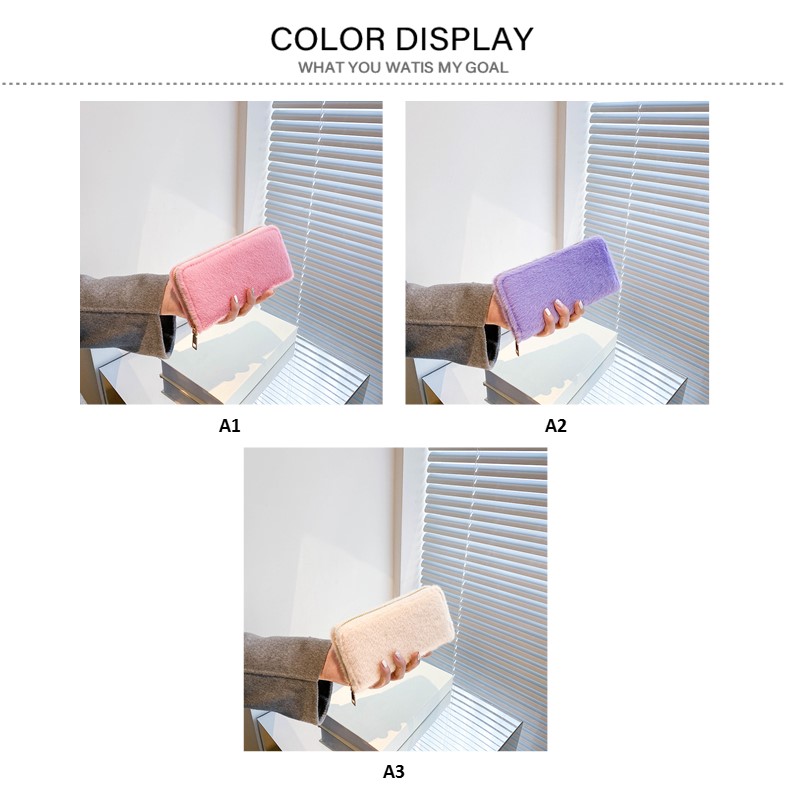長財布 レディース 財布 大容量 ラウンドファスナー かわいい 秋冬 ふわふわ 軽量 軽い もこもこ おしゃれ スリム 