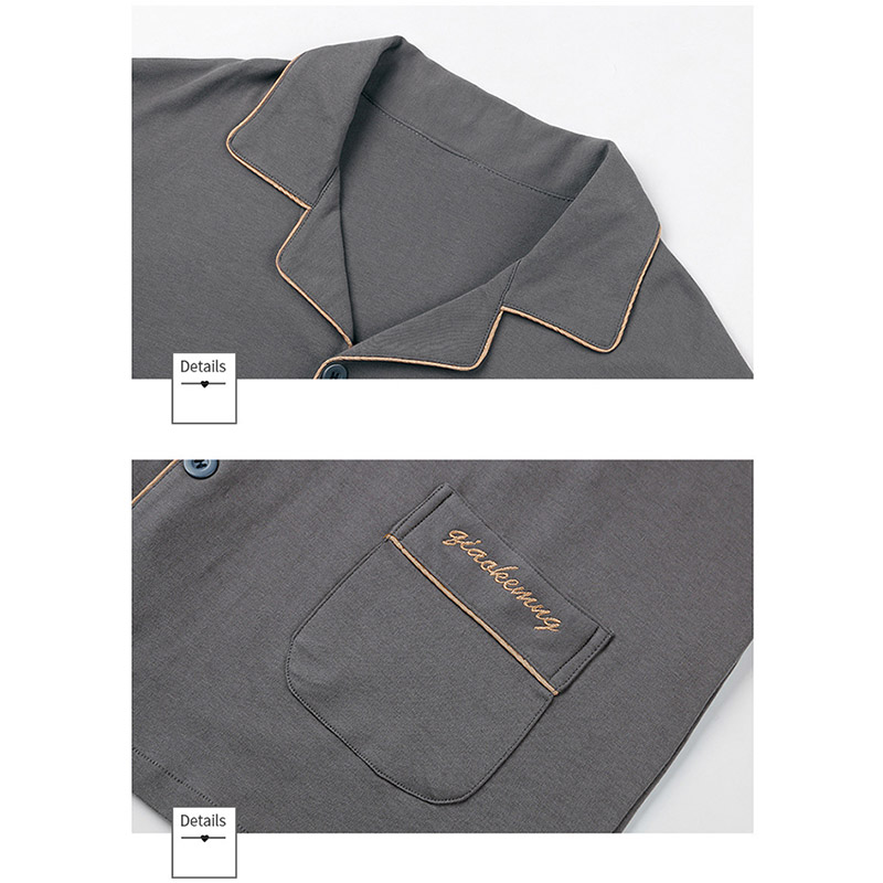 パジャマ メンズ コットン セットアップ 春秋 寝巻き ルームウェア プレゼント 父の日 紳士 部屋着 ナイトウェア 2点セット 前開き 記念日 長袖 ウエストゴム 