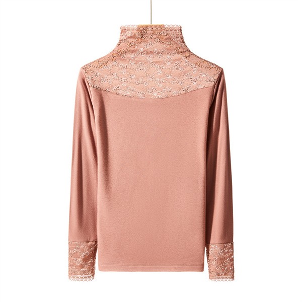 レース トップス レース ブラウス 総レース インナー シースルー 韓国 レディース トップスハイネック ファッション 長袖 立ち襟 無地 