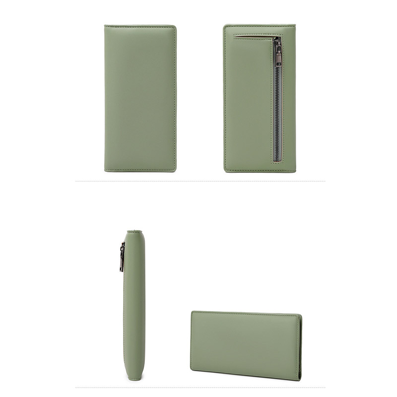 長財布 薄い レディース 薄型 スリム 軽量 PU 可愛い ファスナー スマート 極薄 スキミング防止 カード入れ 小銭入れ レザー 札入れ おしゃれ 