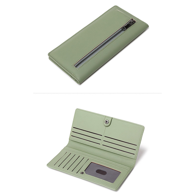 長財布 薄い レディース 薄型 スリム 軽量 PU 可愛い ファスナー スマート 極薄 スキミング防止 カード入れ 小銭入れ レザー 札入れ おしゃれ 