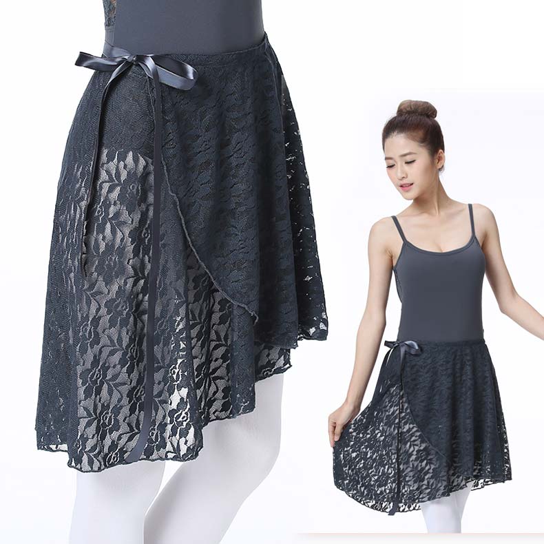 バレエ 巻きスカート（40CM丈・全5色）大人 バレエ用品 バレエ スカート ジュニア バレエスカート レース 