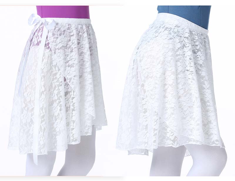 バレエ 巻きスカート（40CM丈・全5色）大人 バレエ用品 バレエ スカート ジュニア バレエスカート レース 