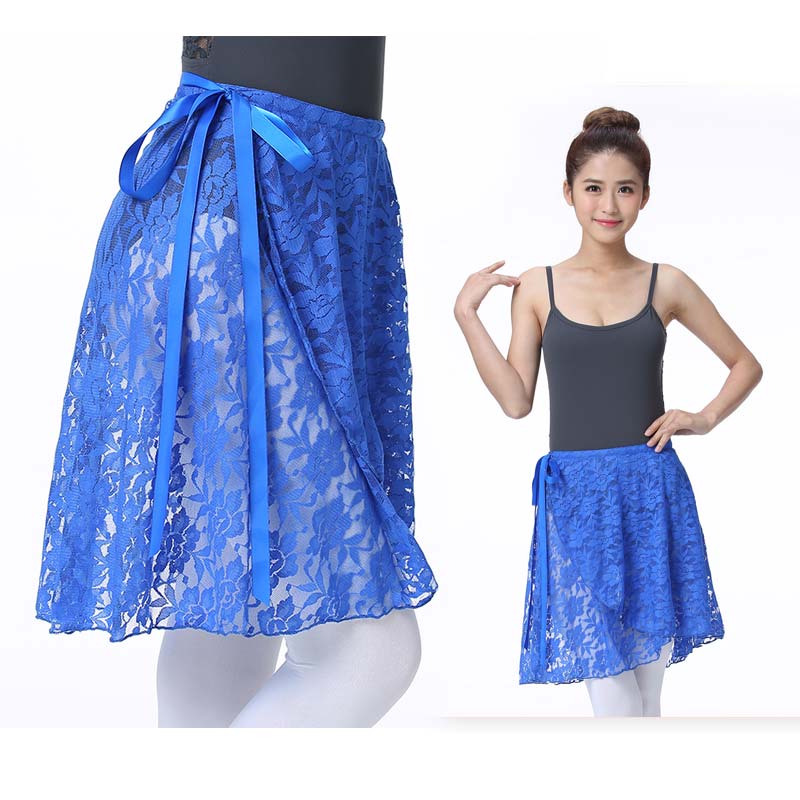 バレエ 巻きスカート（40CM丈・全5色）大人 バレエ用品 バレエ スカート ジュニア バレエスカート レース 