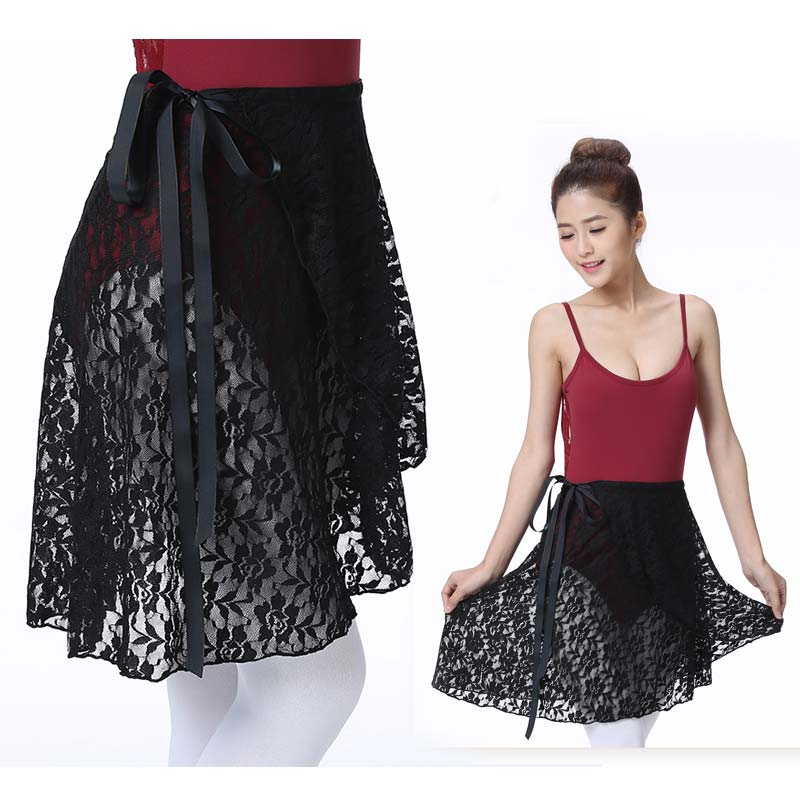 バレエ 巻きスカート（40CM丈・全5色）大人 バレエ用品 バレエ スカート ジュニア バレエスカート レース 