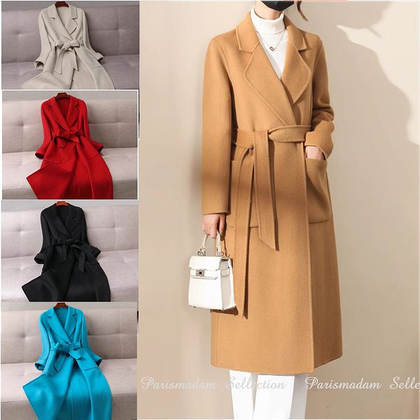 上品ロングコート ウール リバーコート ダブルスコート ダブルポケット 一枚仕立て S?XXＬ 送料無料通勤20代30代40代50代60代 ビジネス 