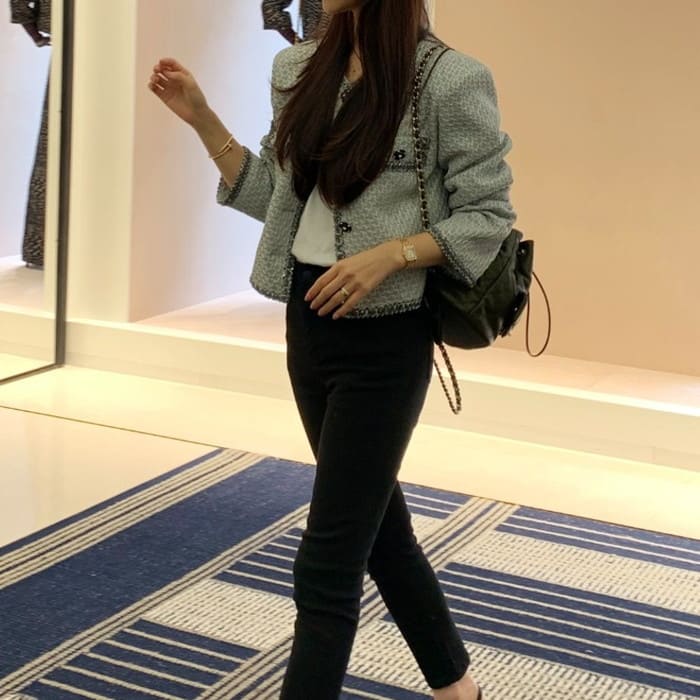 ツイード ノージャケット レディース 春秋 きれいめ カジュアル 40代 セレモニー 50代 フォーマル 60代 お出かけ 30代 女子会 通勤 お呼ばれ 