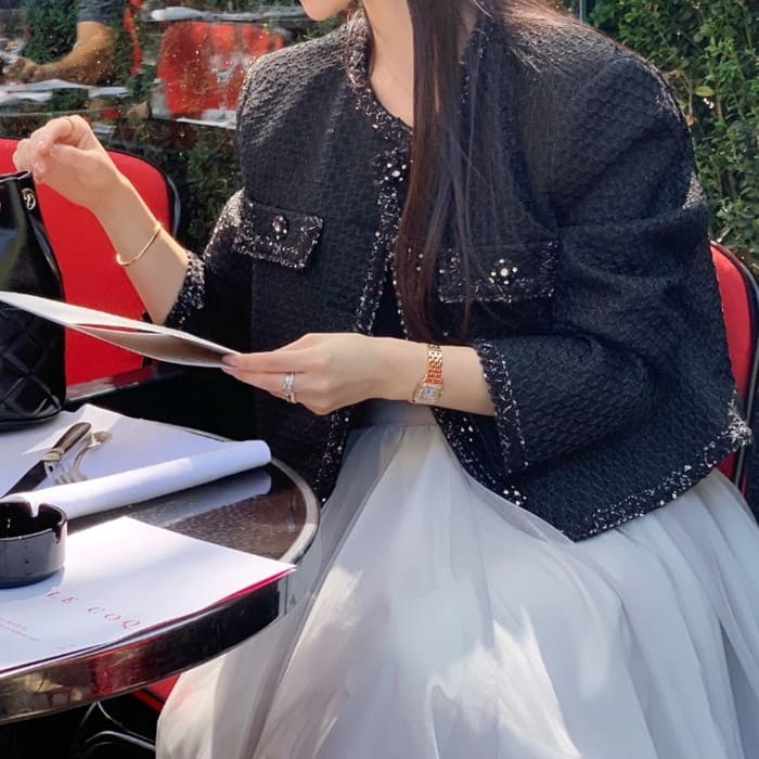 ツイード ノージャケット レディース 春秋 きれいめ カジュアル 40代 セレモニー 50代 フォーマル 60代 お出かけ 30代 女子会 通勤 お呼ばれ 