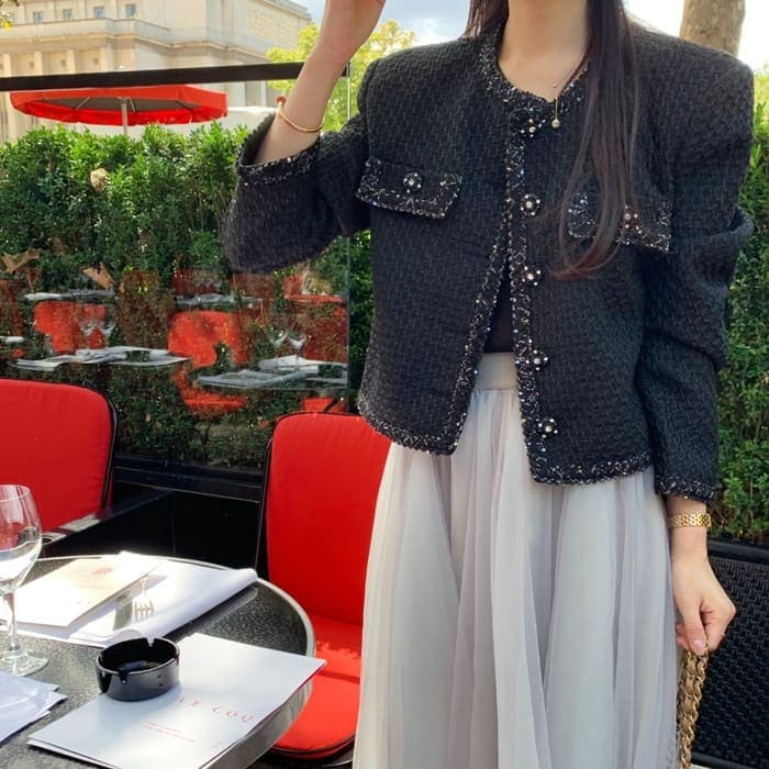 ツイード ノージャケット レディース 春秋 きれいめ カジュアル 40代 セレモニー 50代 フォーマル 60代 お出かけ 30代 女子会 通勤 お呼ばれ 