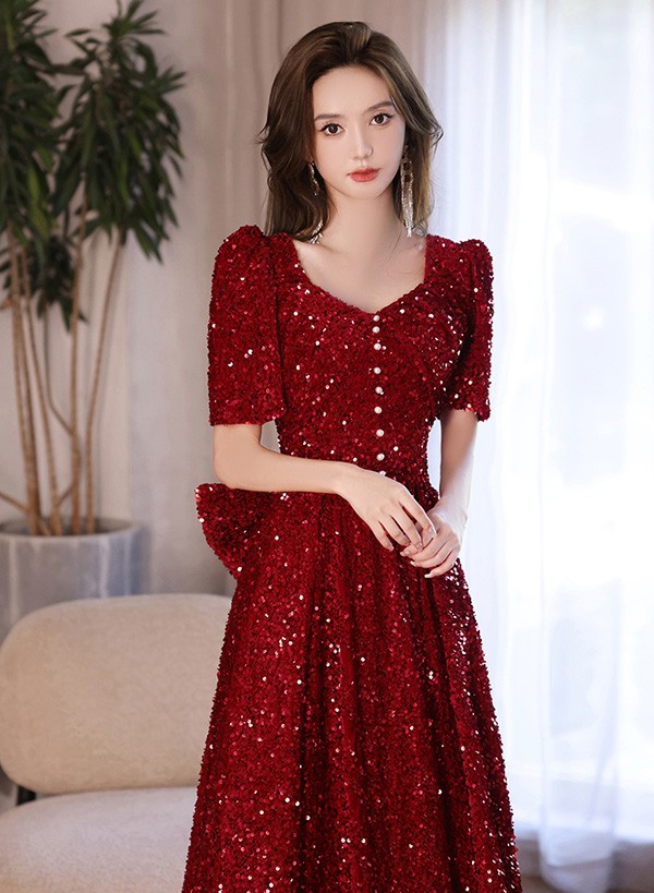 ロングドレス 演奏会 袖付き ドレス 大人 ピアノ 演奏会用ドレス 発表会 Vネック パーティードレス 