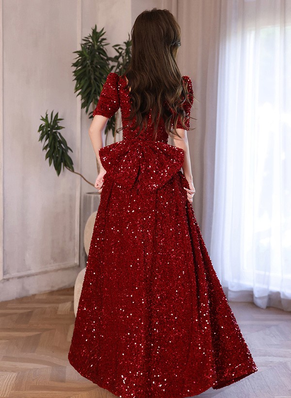 ロングドレス 演奏会 袖付き ドレス 大人 ピアノ 演奏会用ドレス 発表会 Vネック パーティードレス 