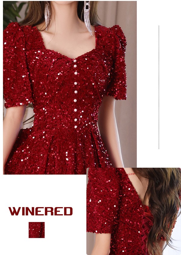 ロングドレス 演奏会 袖付き ドレス 大人 ピアノ 演奏会用ドレス 発表会 Vネック パーティードレス 