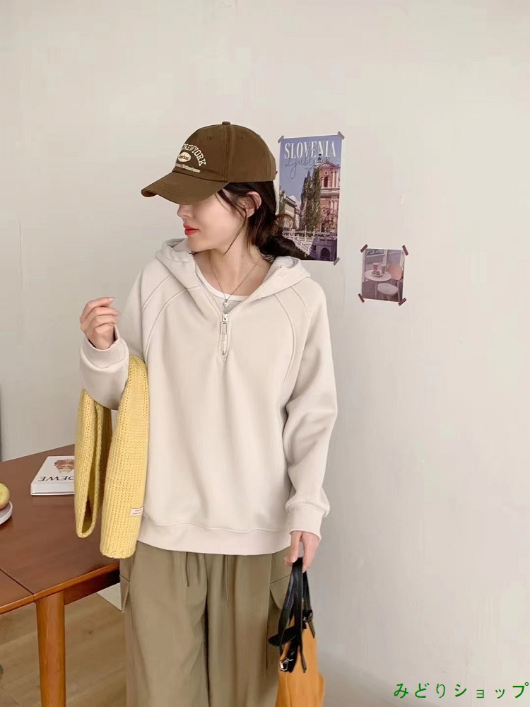 裏起毛 裏ボア トレーナー レディース フード付き おしゃれ  