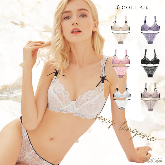 ブラ ショーツ セットリボン レース 下着 レディース 下着セット 上下セット レディース セクシーランジェ かわいい ブラセット 可愛い パンツ ショーツ 