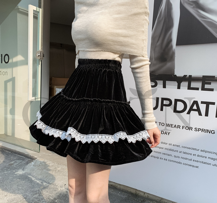 春ベルベットスカートレディース スカート ベルベットスカート ハイウエストフレアスカートミニスカート 着痩せ カジュアル 通勤 オシャレ お出かけ秋冬 気質 