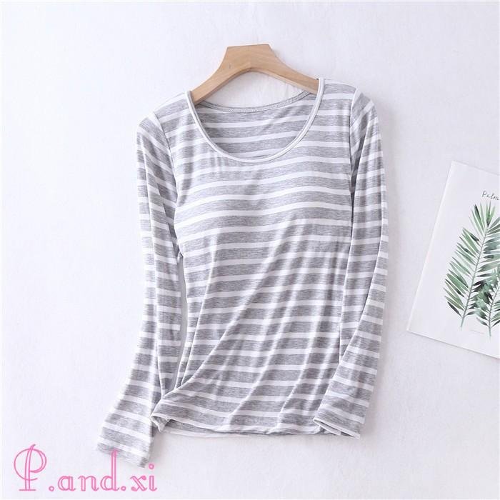 パジャマ レディース ルームウェア 長袖 部屋着 セットアップ 秋 上下セット カップ付き 女性用 2点セット 柔らかめ 寝間着 寝巻き 冬 ストライプ リラックス 