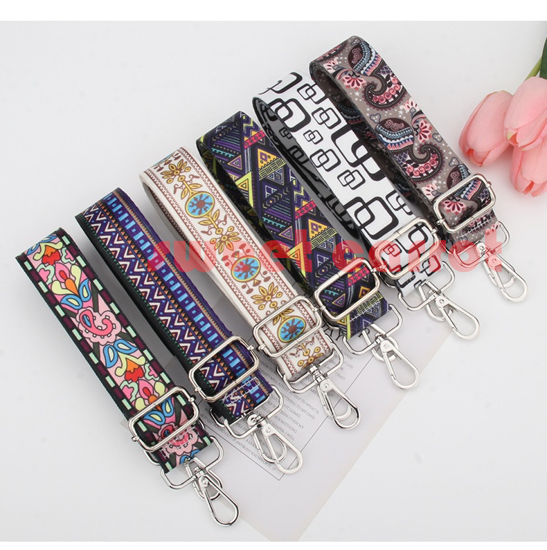 民族風 ショルダーベルト ショルダーストラップ お洒落 バッグ 付け替え 。用 肩紐 ストラップ バッグ用 6色選べる DIY バッグストラップ 