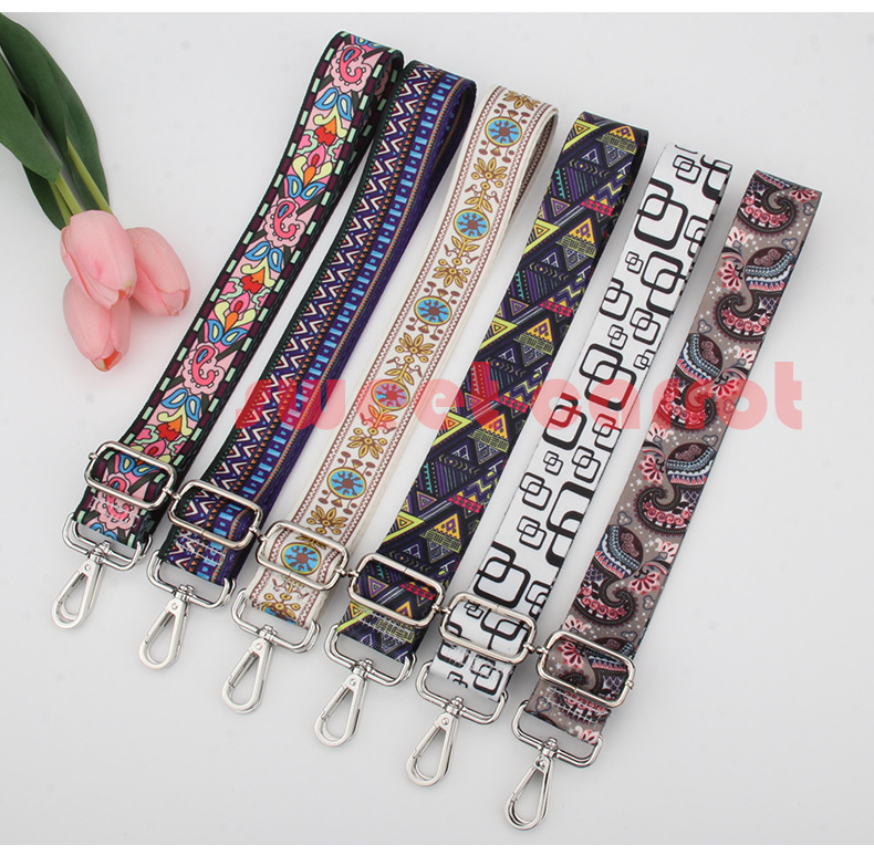 民族風 ショルダーベルト ショルダーストラップ お洒落 バッグ 付け替え 。用 肩紐 ストラップ バッグ用 6色選べる DIY バッグストラップ 
