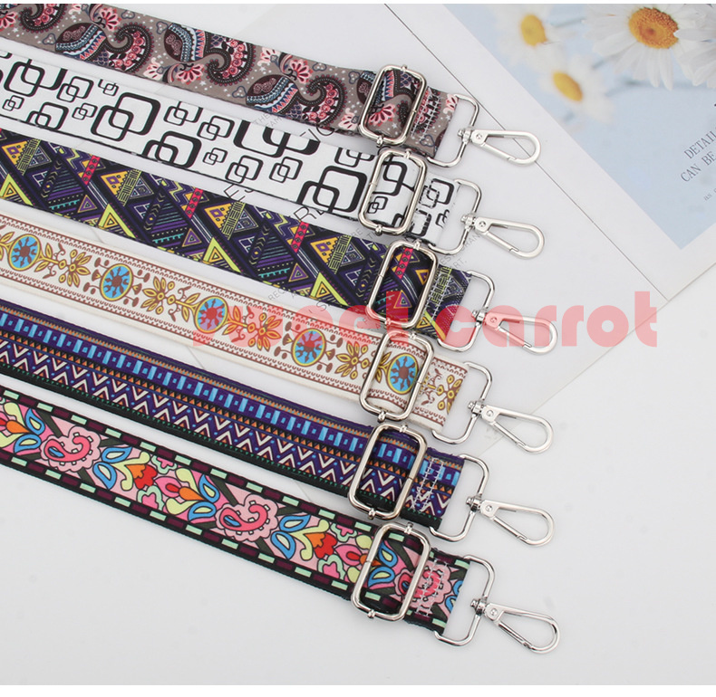 民族風 ショルダーベルト ショルダーストラップ お洒落 バッグ 付け替え 。用 肩紐 ストラップ バッグ用 6色選べる DIY バッグストラップ 