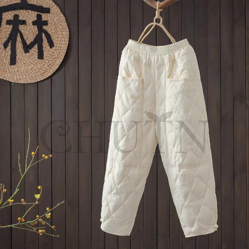 ダウンパンツ 中綿パンツ ボ防寒ダウンパンツ暖かい お出かけ部屋着 着回し４０代５０代 パンツ ロングパンツ ダウンパンツ 